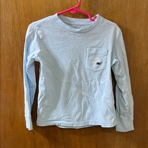 Vineyard Vines Light Blue Long Sleeve Pocket Tee - Kids